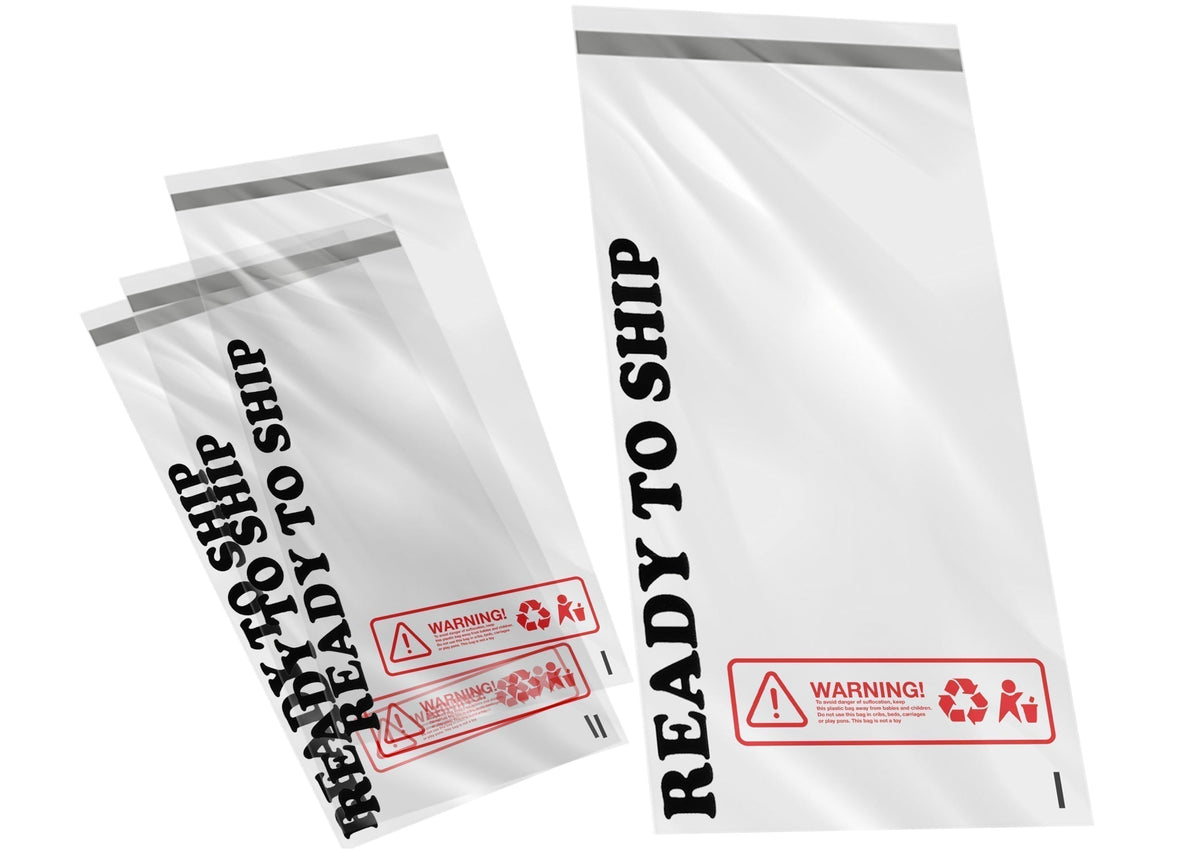 500 Pack Of 11x14 Resealable Poly Bags - 1.5 Mil Clear With Suffocation Warning